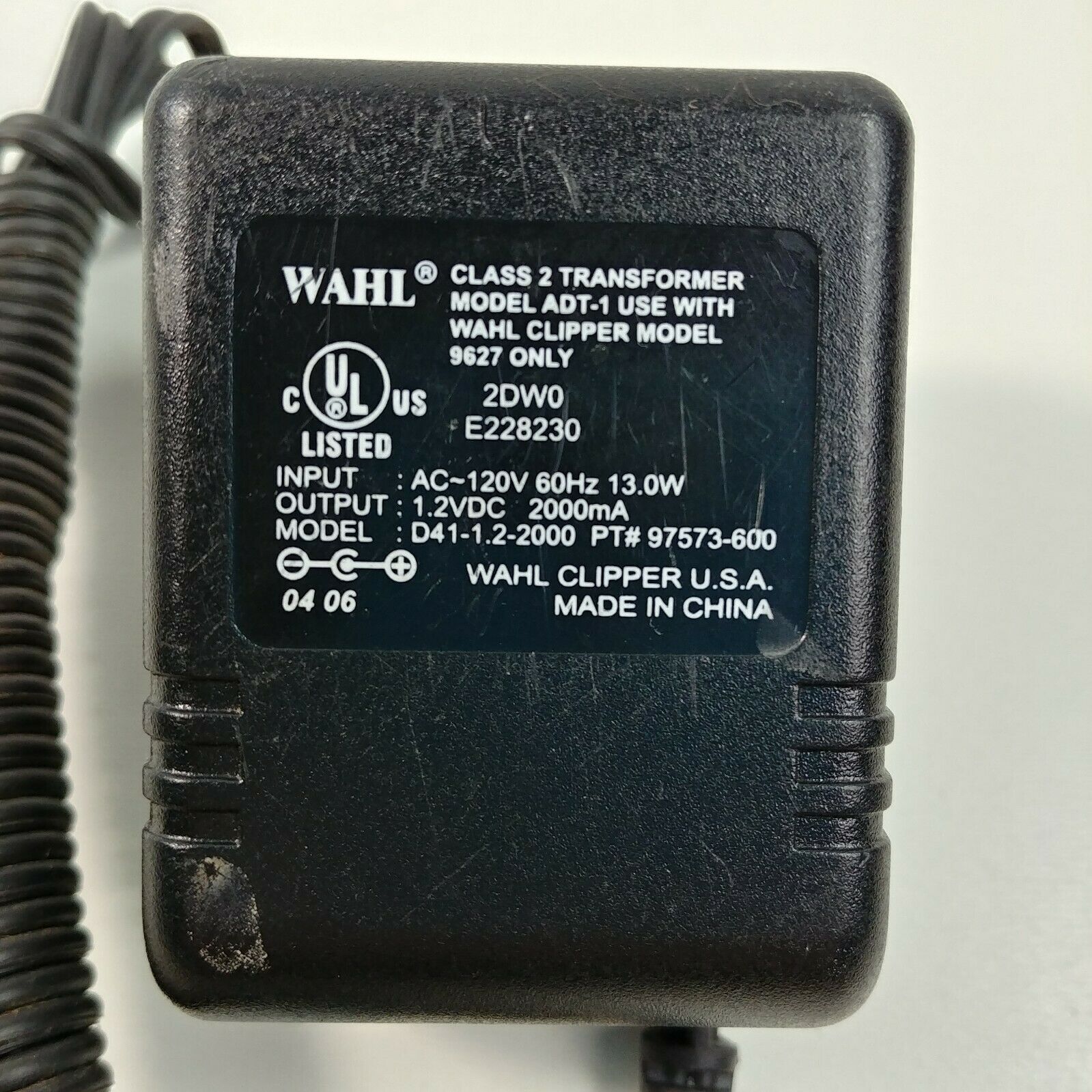 New 1.2V 2A Wahl D41-1.2-2000 97573-600 Class 2 Transformer Power Supply Ac Adapter